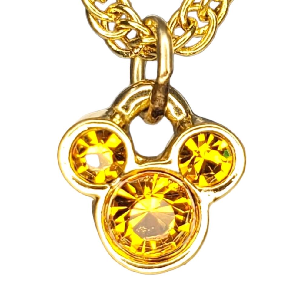 Disney Mickey Mouse November Birthstone Necklace